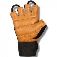 Перчатки для фитнеса INDIGO с широким напульсником, SB-16-1073 Коричнево-черный